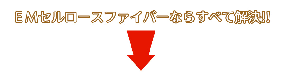 EMセルロースファイバーならすべて解決!!
