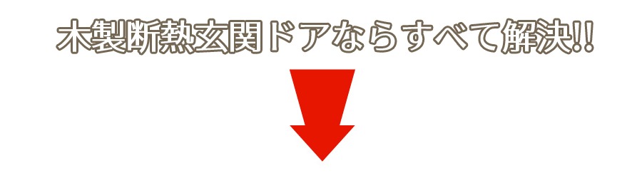 木製断熱玄関ドアならすべて解決!!
