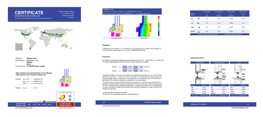 ドイツ・パッシブハウス協会にて認定を取得