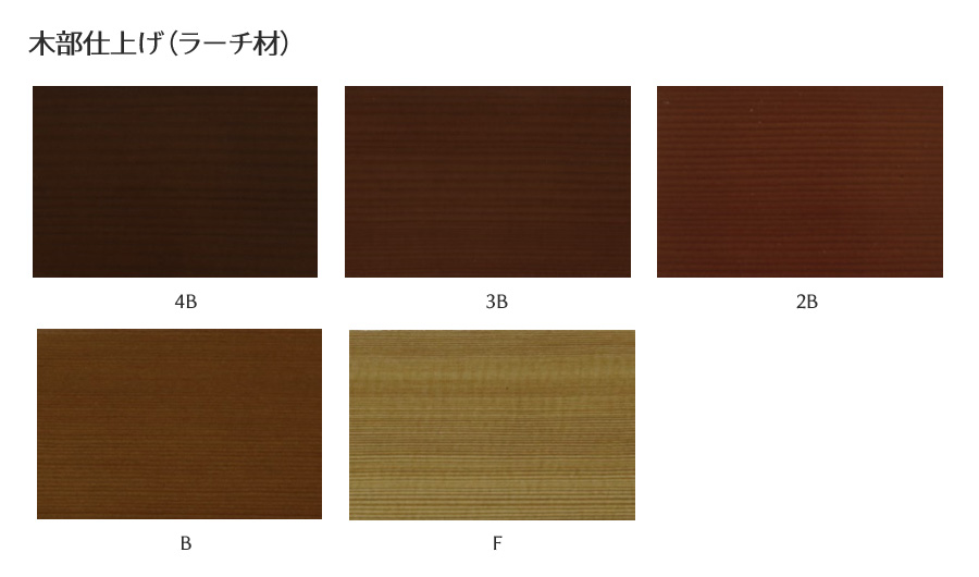 内部仕上げ　ラーチ材